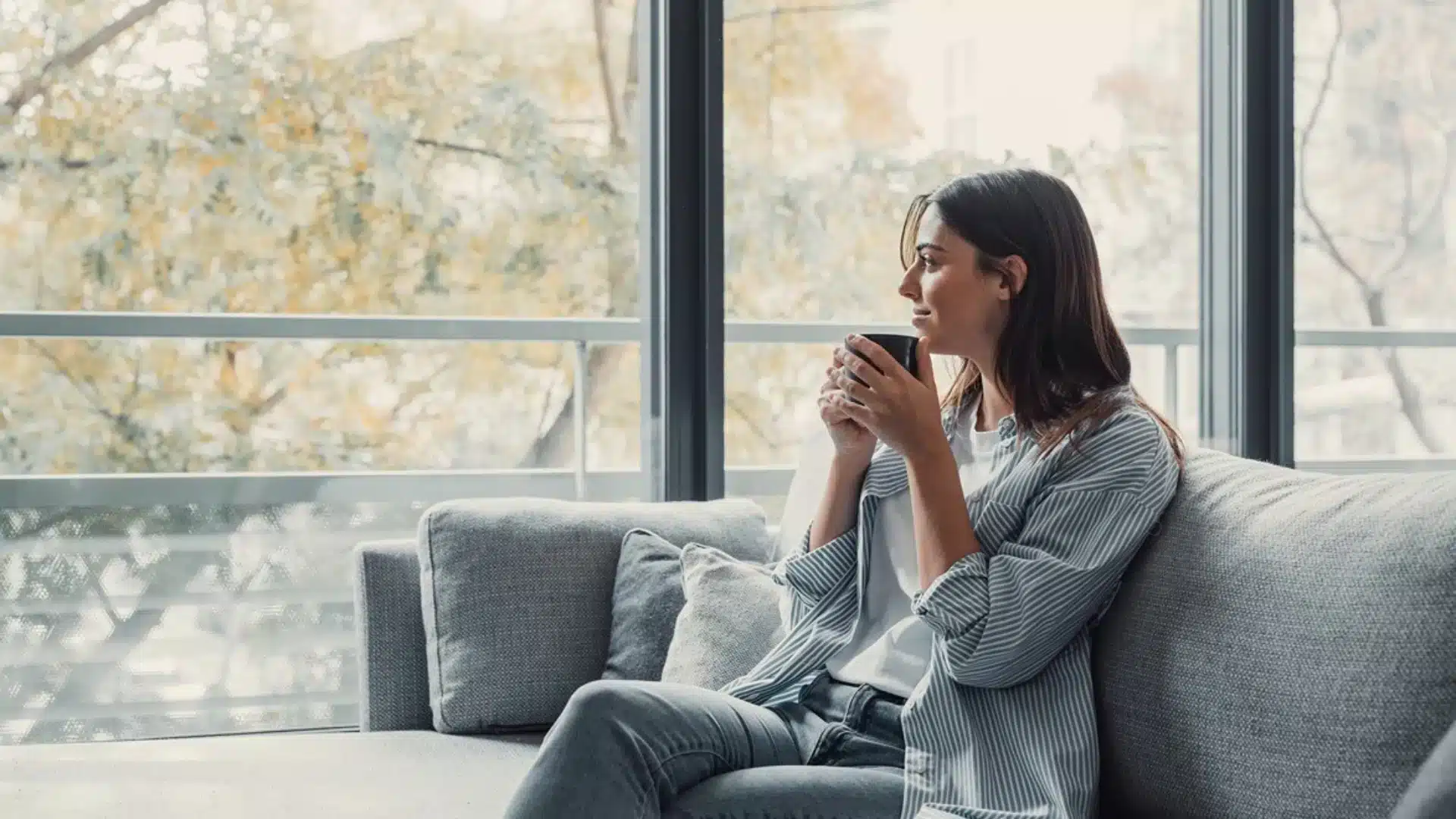 Women relaxing and drinking coffee.