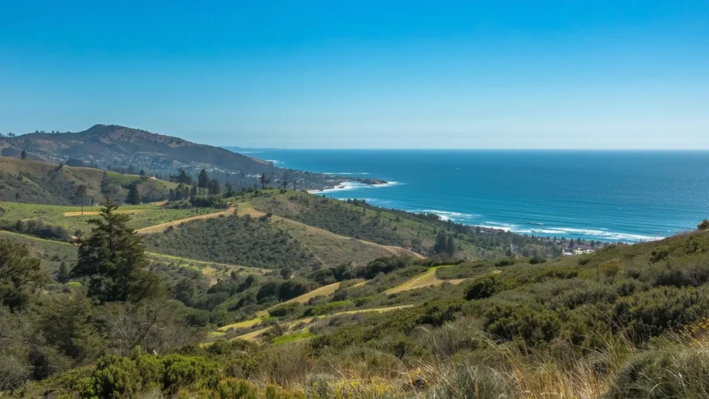 Woman walking near the coast in Laguna Niguel during her healing journey
