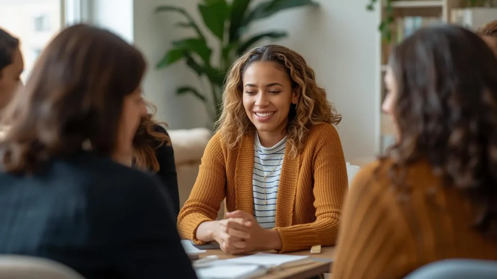 Women learning to manage anger and regain stability.